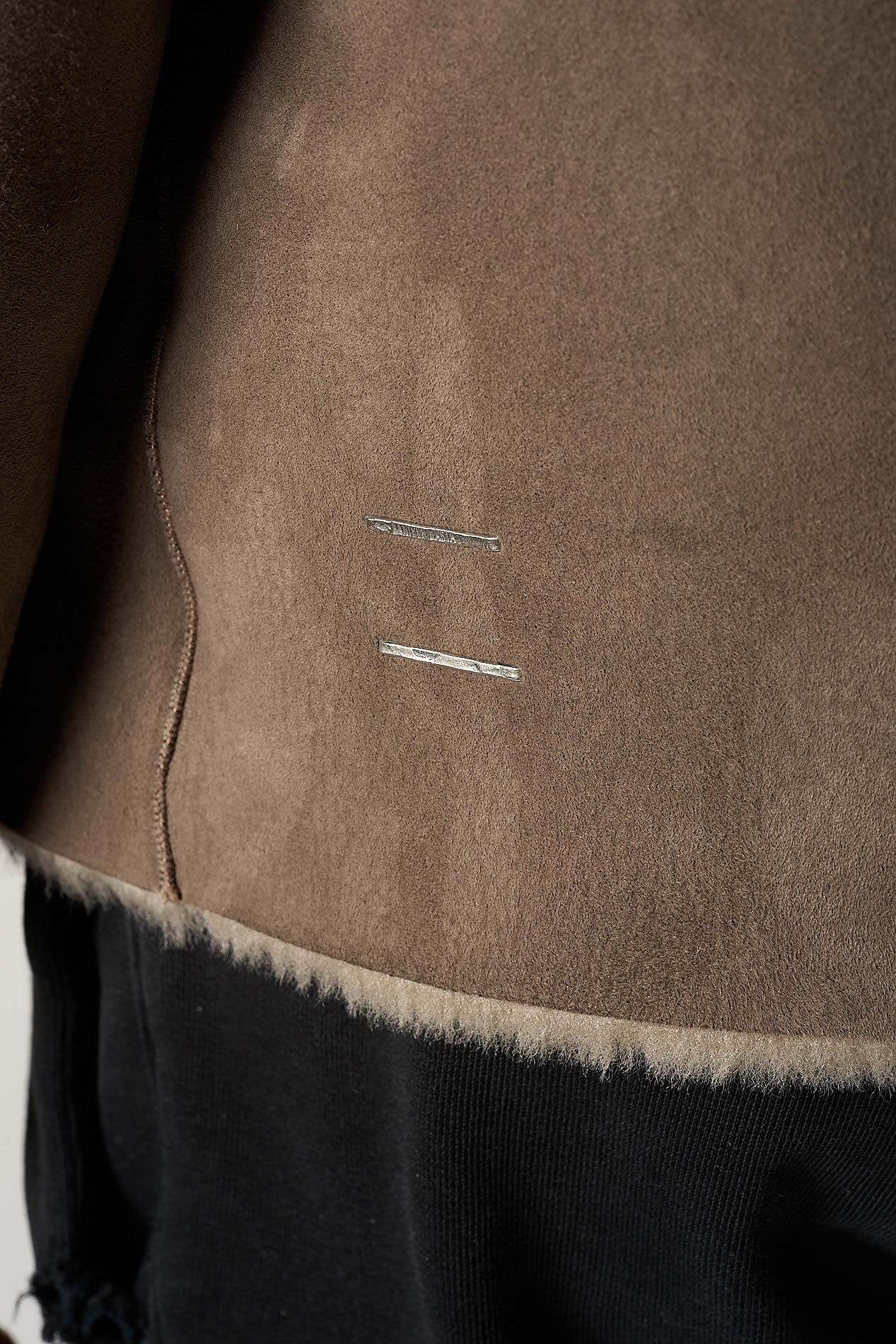 DANIELE BASTA LEATHER AND SILVER JACKET